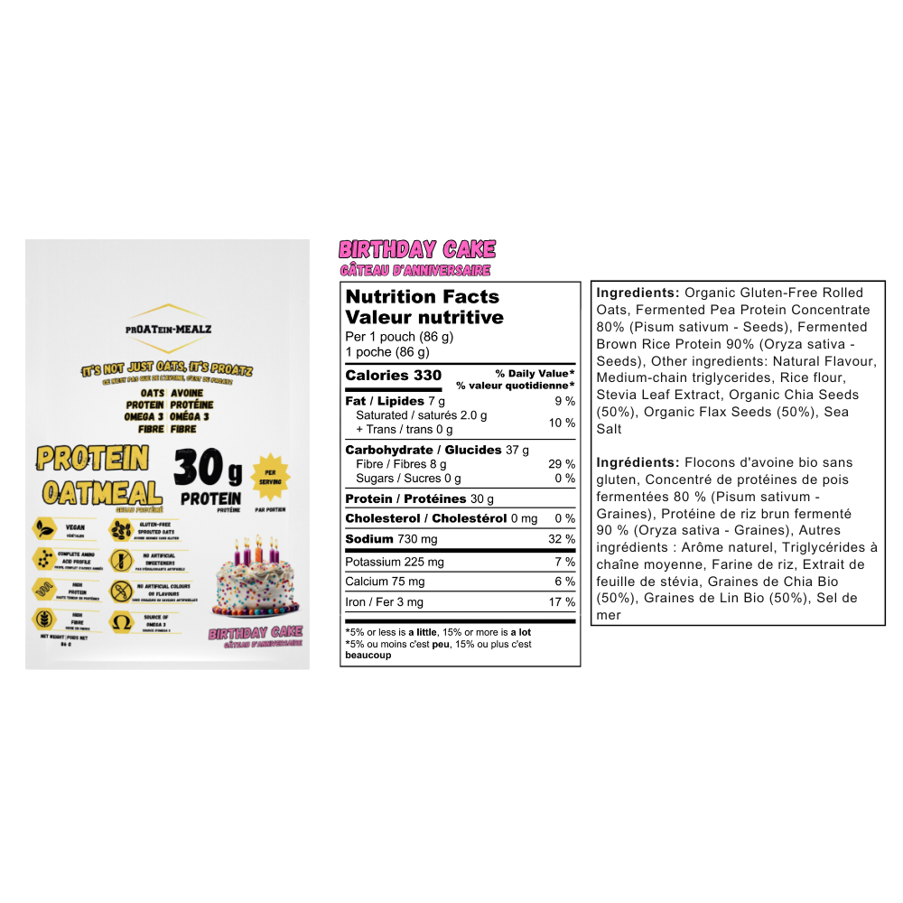 High Protein Oatmeal - Single Packs