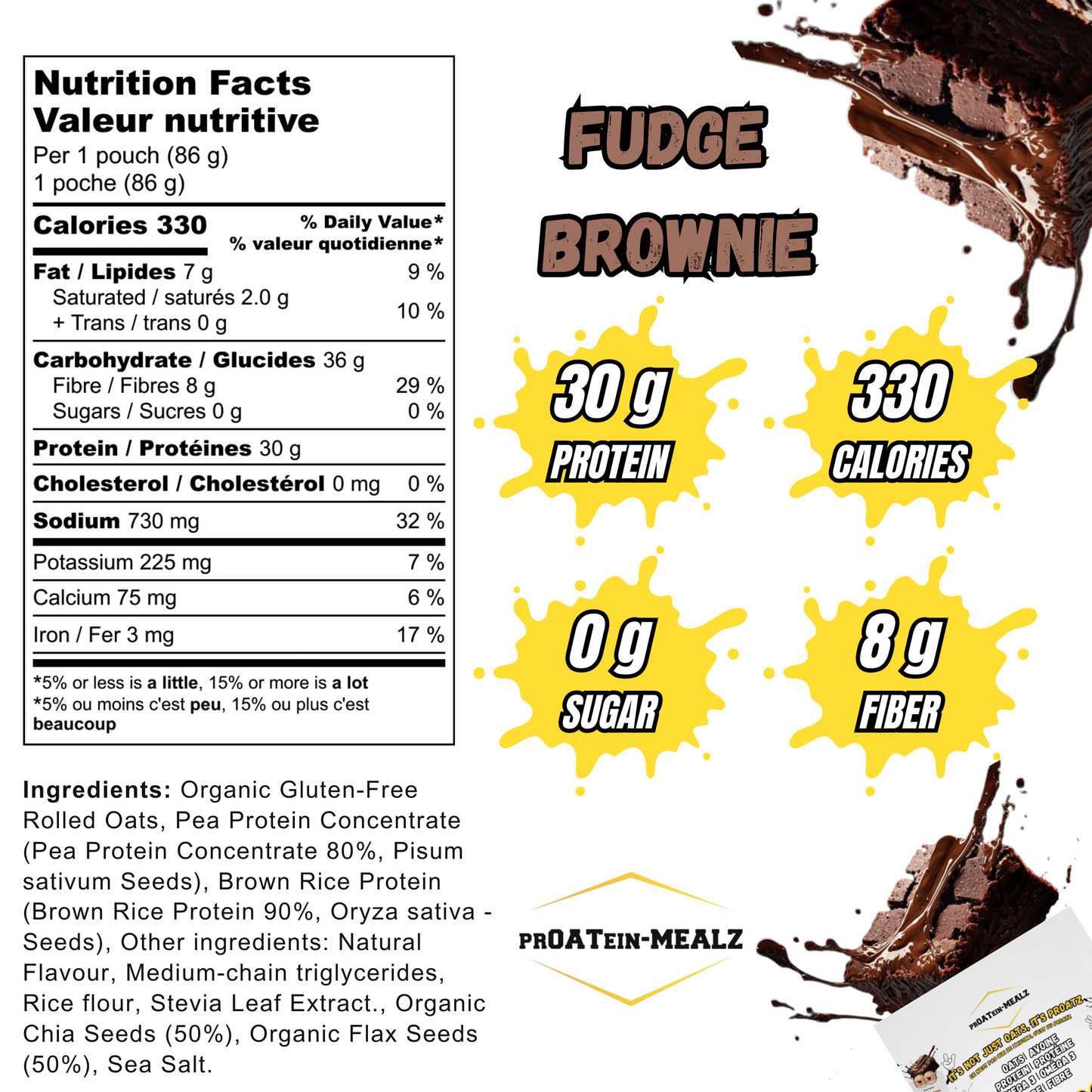 High Protein Oatmeal, Single Packs