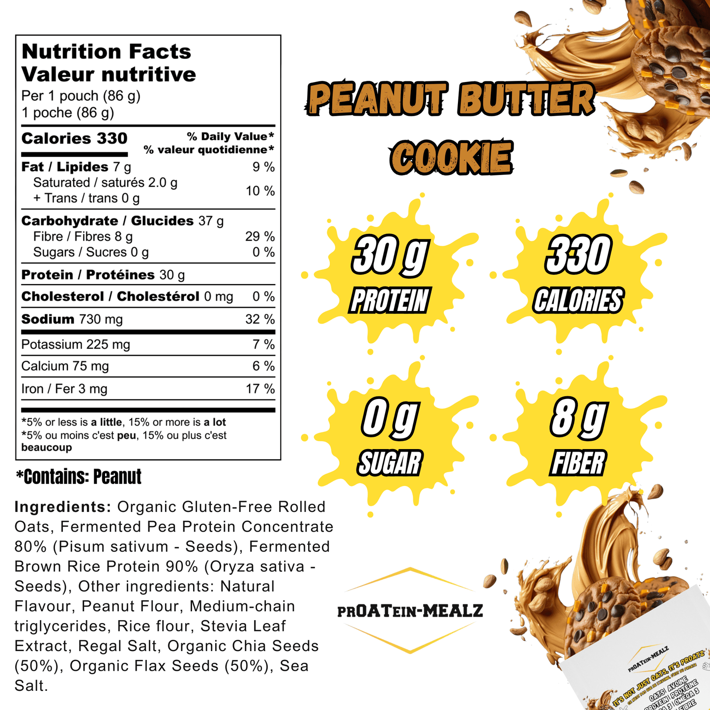 High Protein Oatmeal, Single Packs - Proatein Mealz