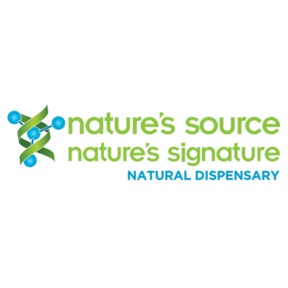 Health food store with 'Nature's source nature's signature natural dispensary' text.