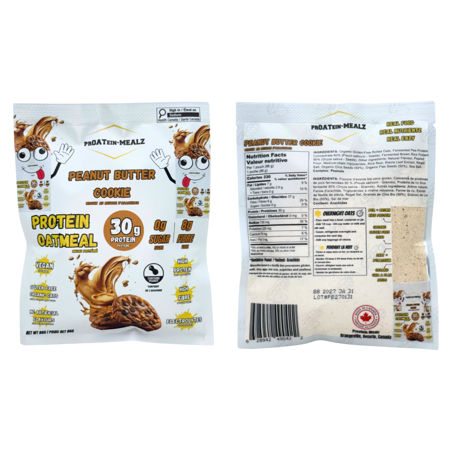 High Protein Oatmeal Single Packs