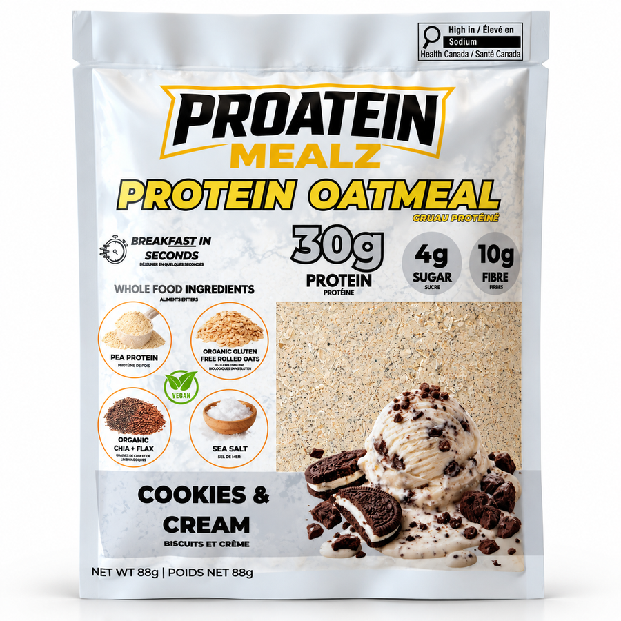 Proatein Mealz Cookies & Cream protein oatmeal pouch