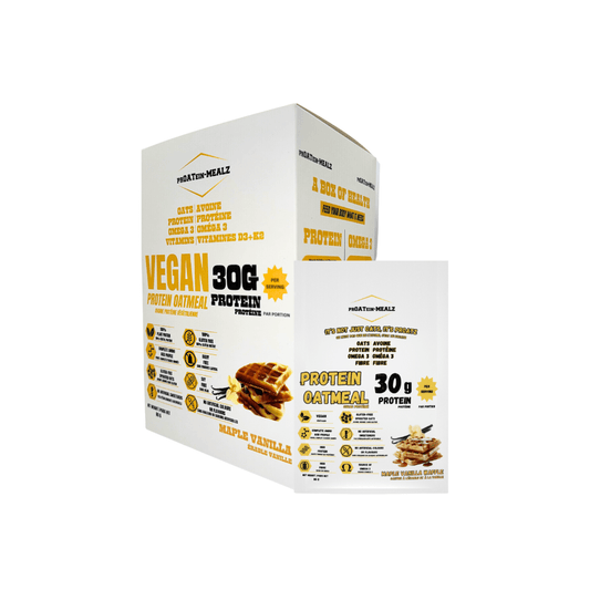 High Protein Oatmeal, Maple Vanilla Waffle Box of 7 - Proatein Mealz