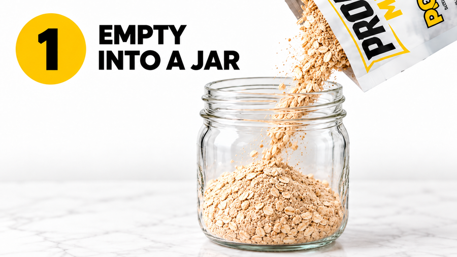 Step 1: Empty into a jar